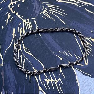 Vintage 80s Thick Unisex 925 Sterling Silver Twisted Rope Bracelet A3